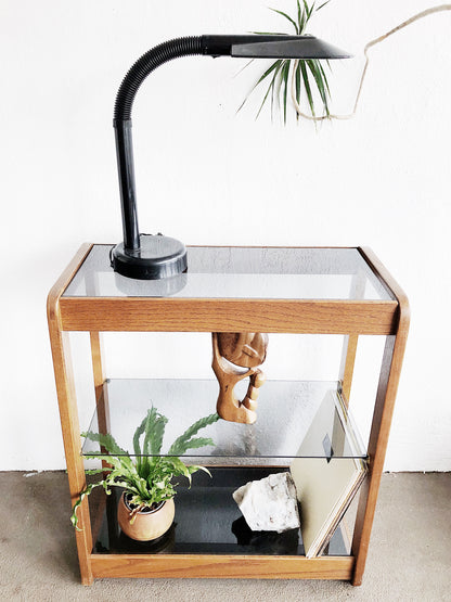 Vintage Teak and Glass Shelf