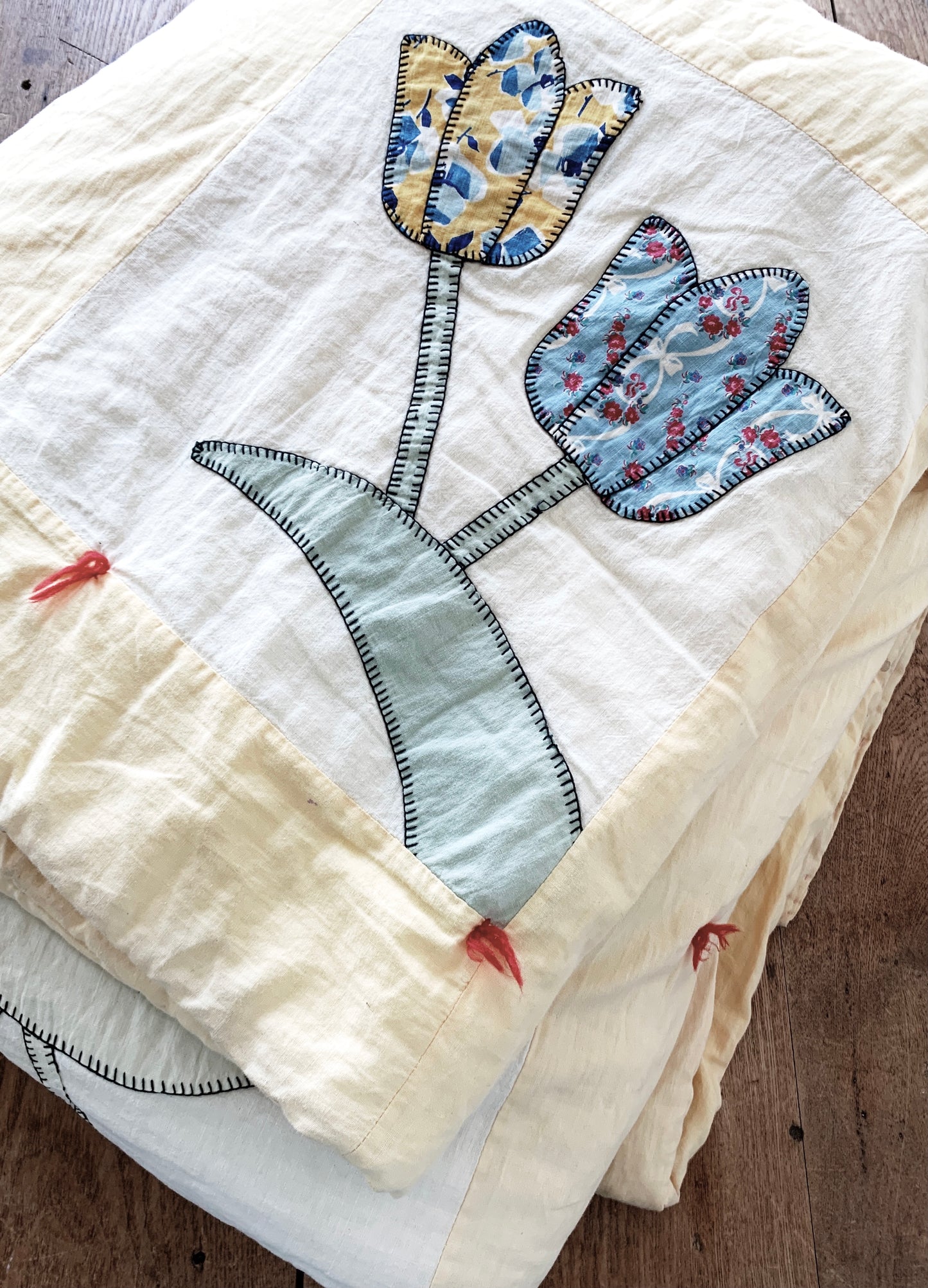 Vintage Handmade Cotton Quilt