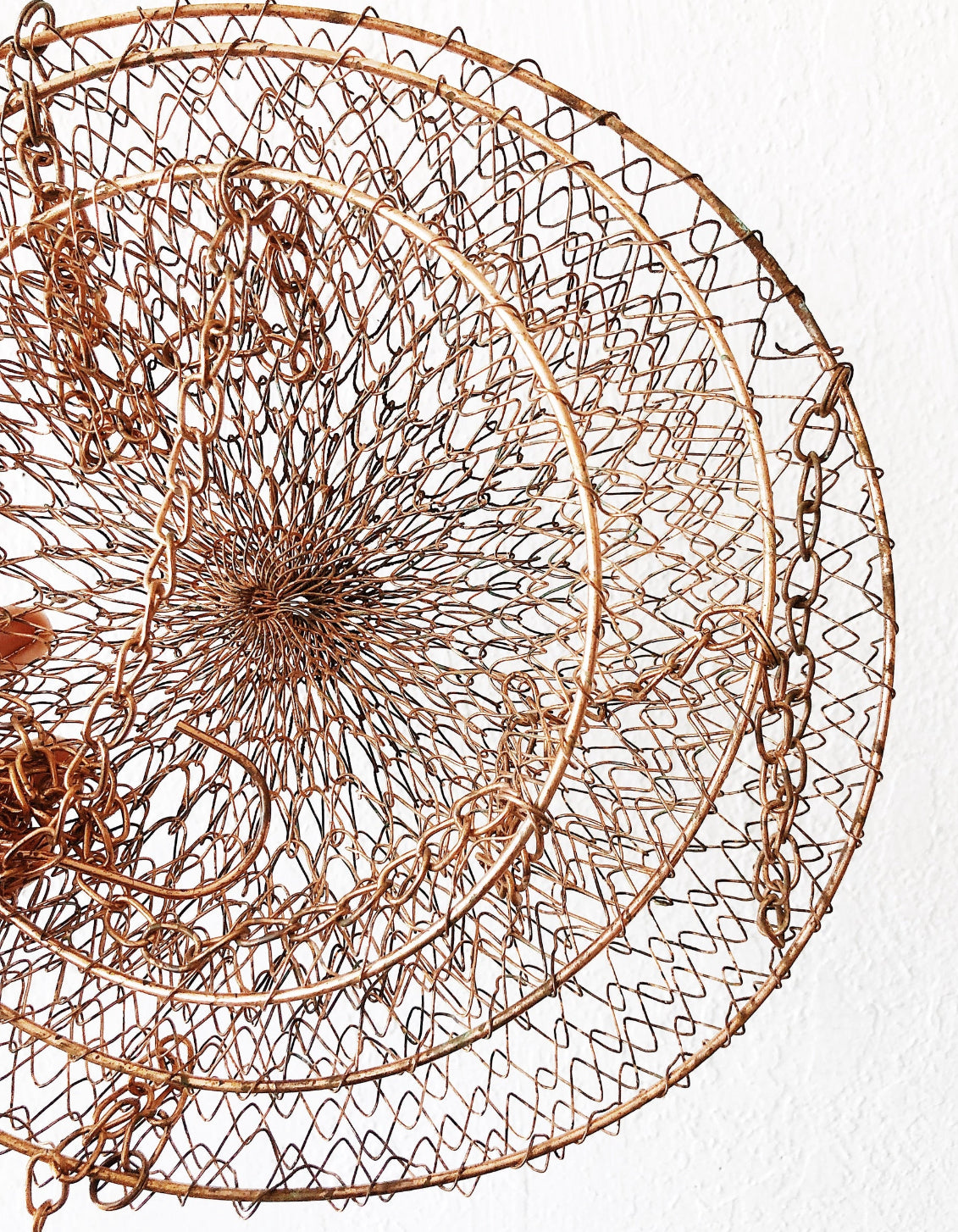 Copper Hanging Mesh Baskets