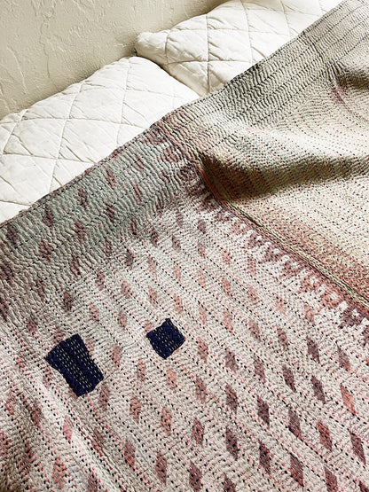 Handmade Cotton Kantha Quilt