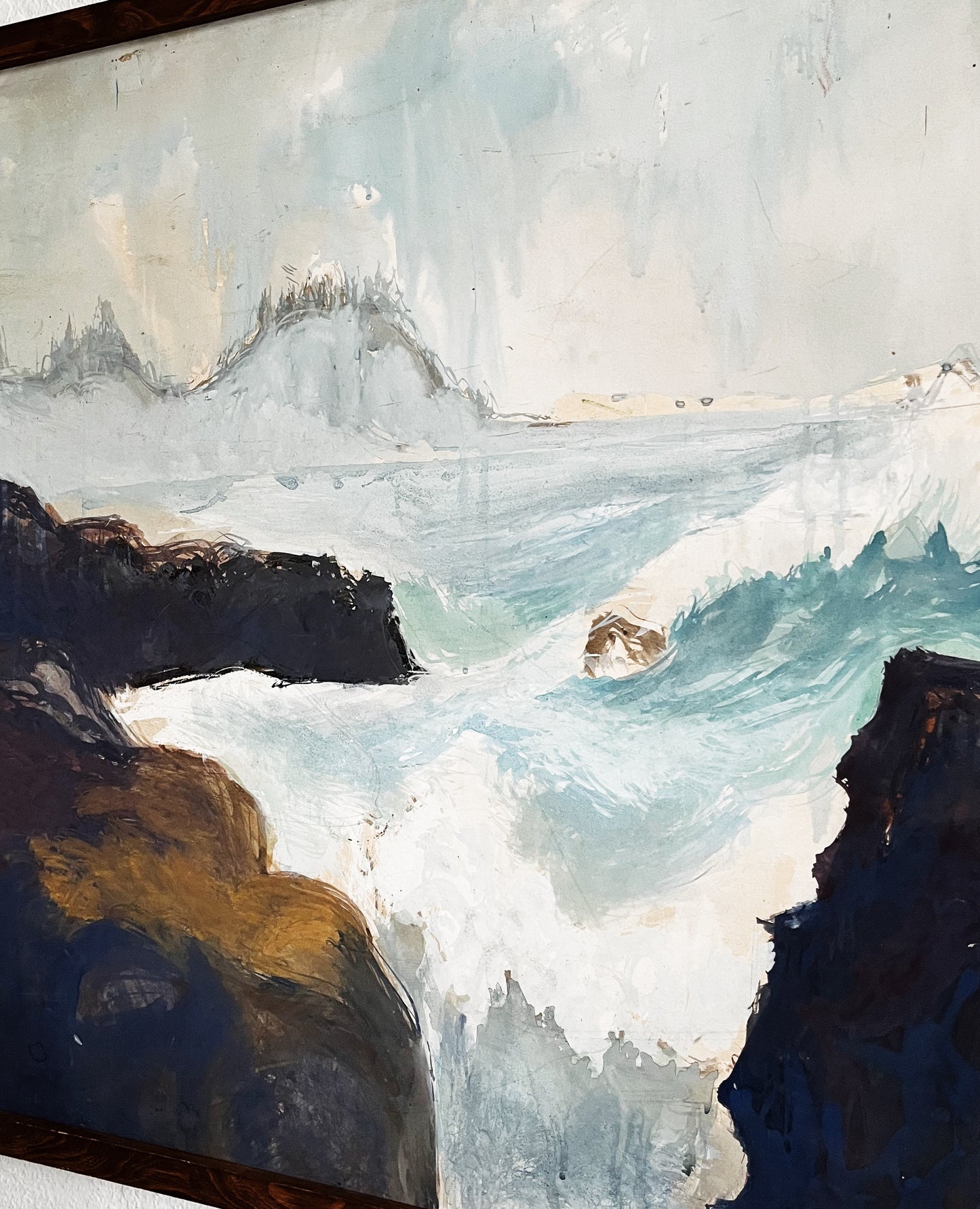 Large Scale Seascape Mixed Media Painting