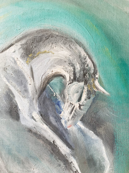 Mid Century Original Signed Oil Painting