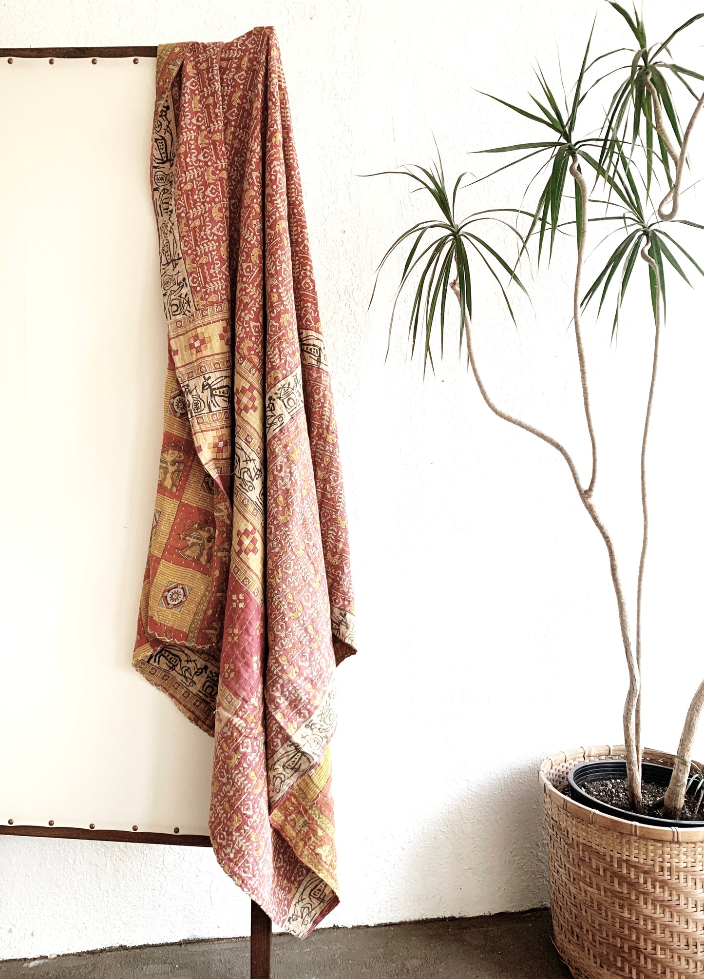 Vintage Reversible Kantha Quilt