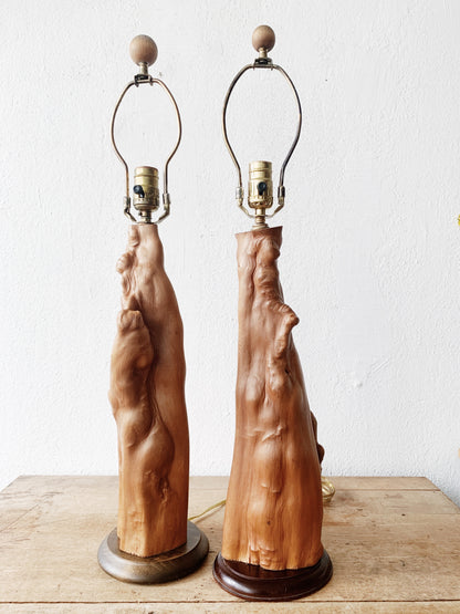 Vintage Hand Crafted Mangrove Root Lamp