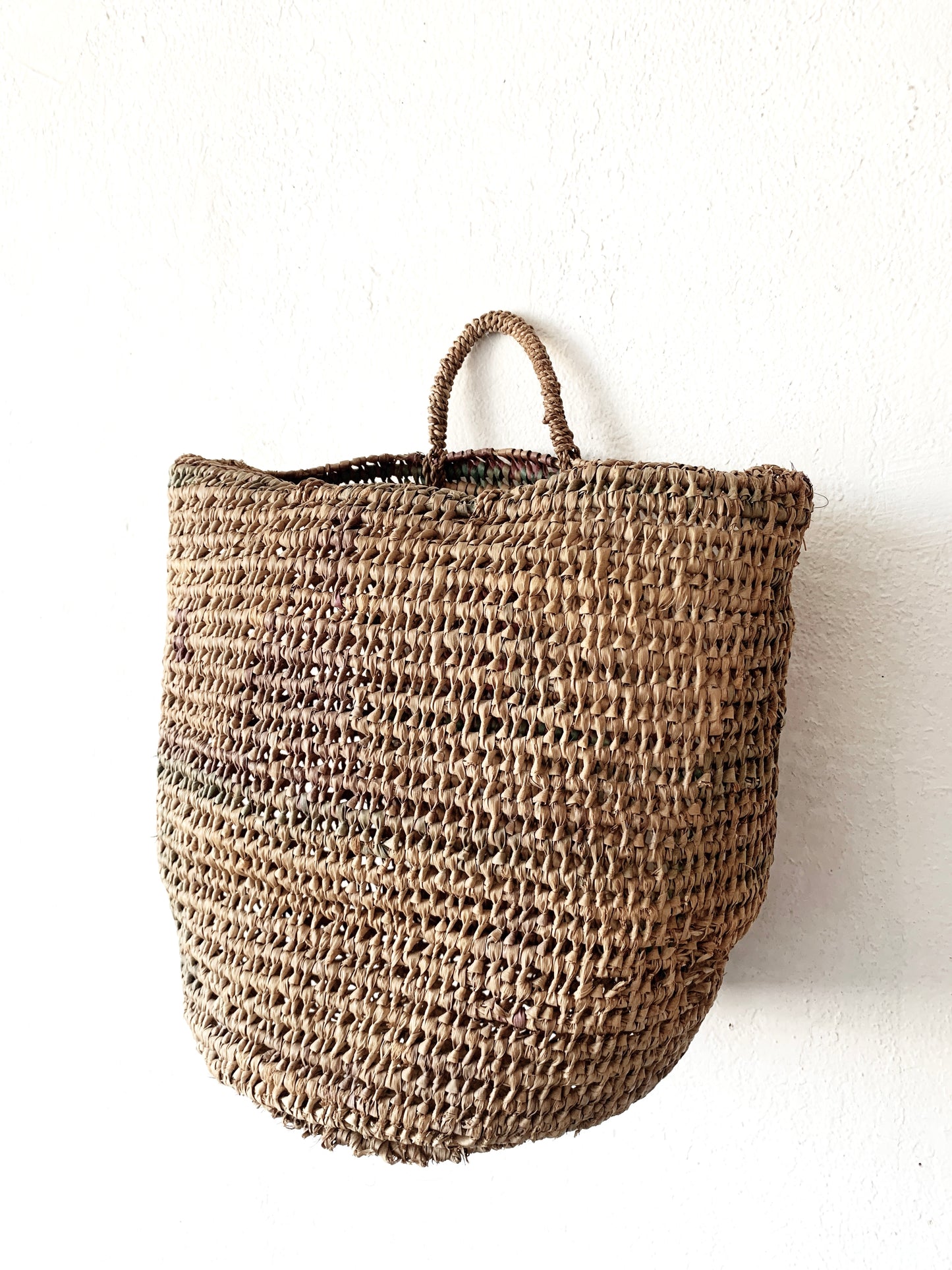 Large Vintage Straw Tote