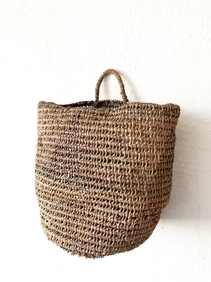 Large Vintage Straw Tote