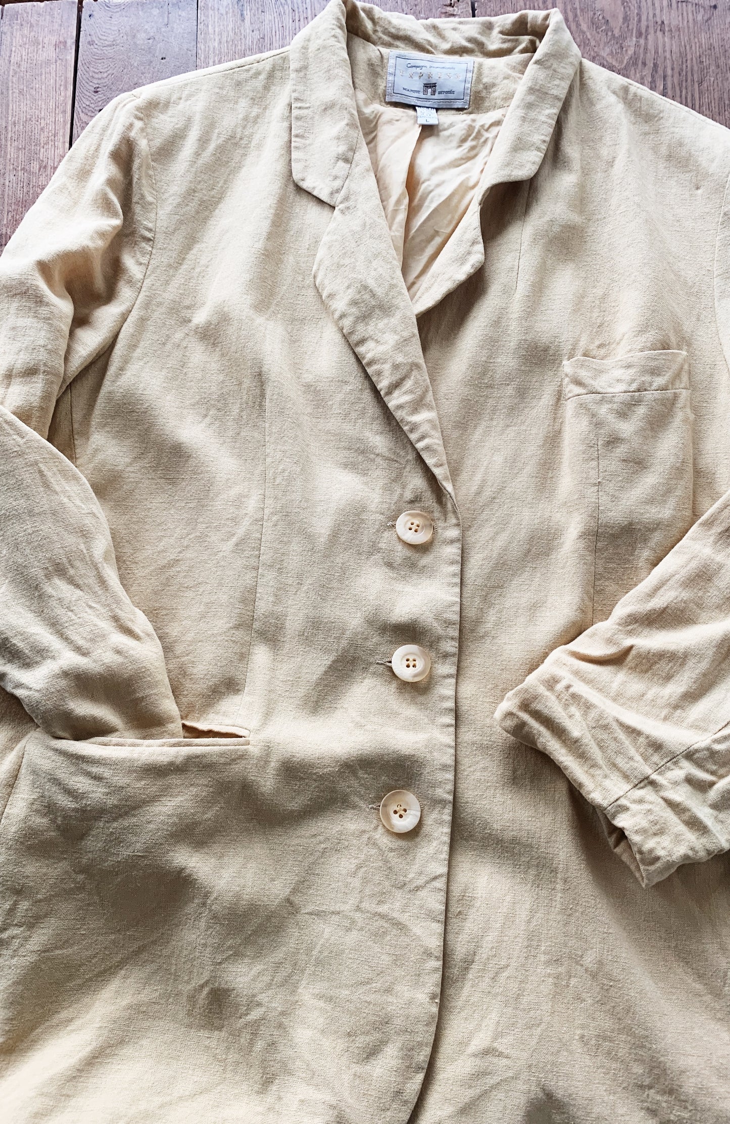 Vintage Linen Blazer