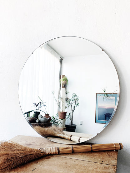 Large Vintage Beveled Edge Mirror