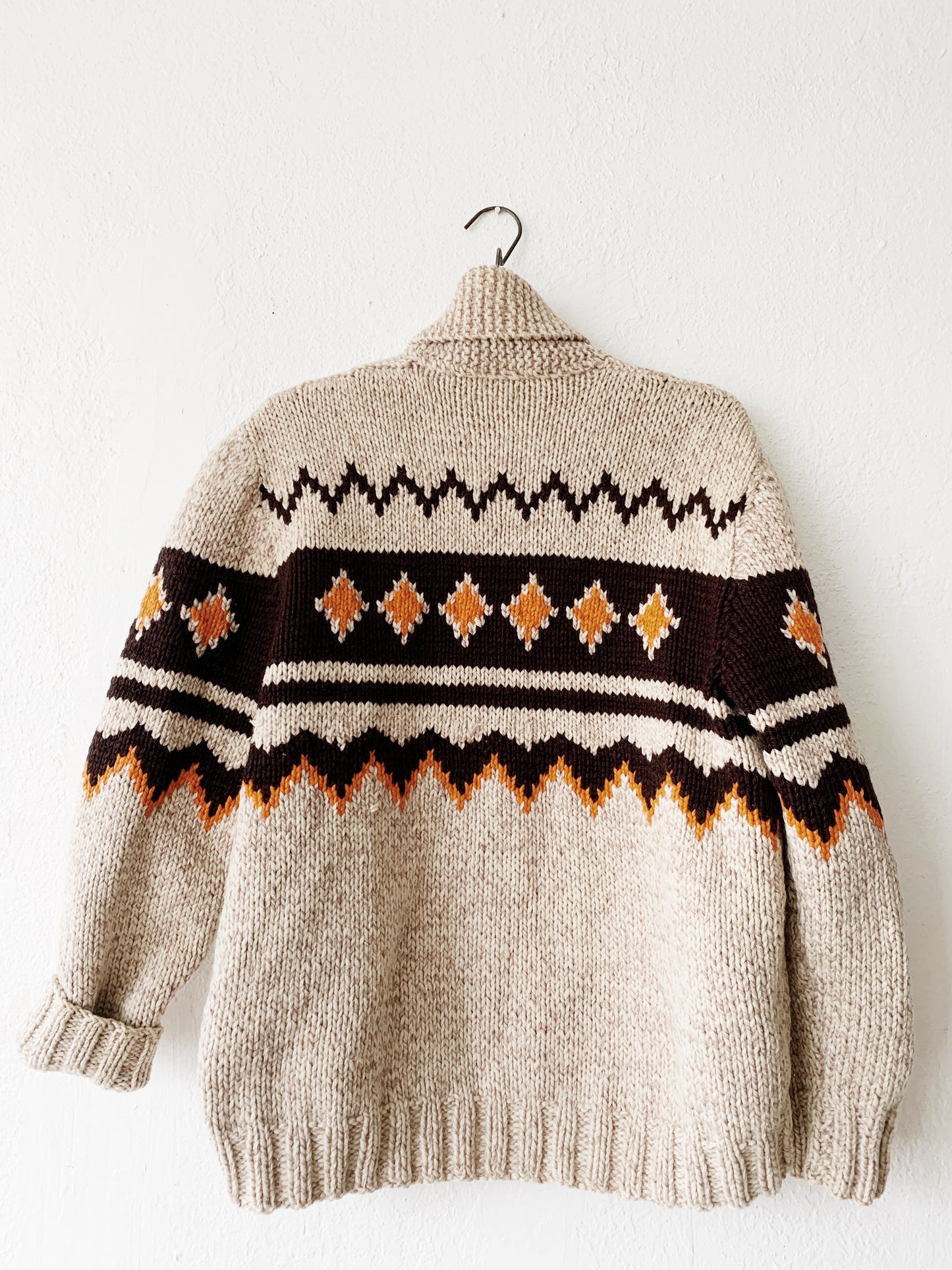 Vintage Hand Knit Cowichan Style Sweater