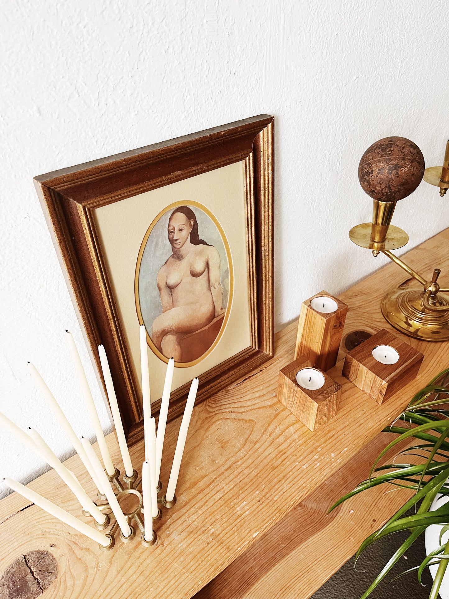 Modern Wood Block Candleholders