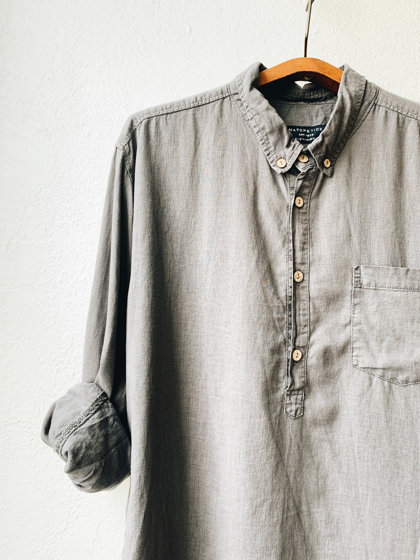 Matchstick Linen Button Up