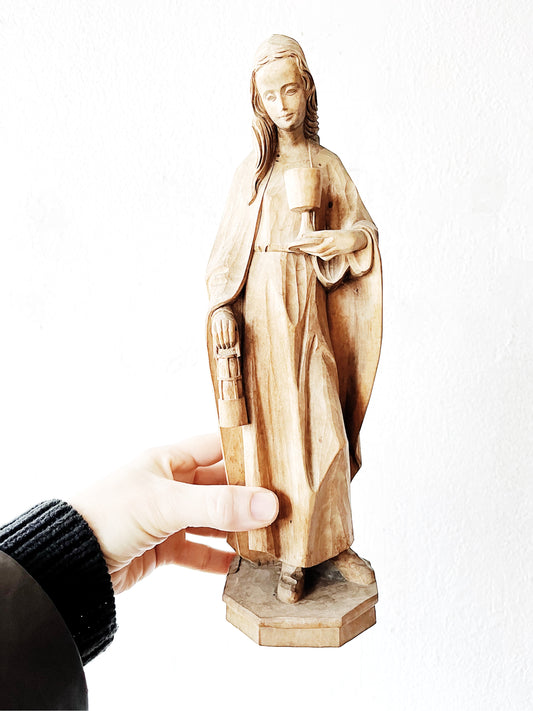 Vintage Carved Wood Statue