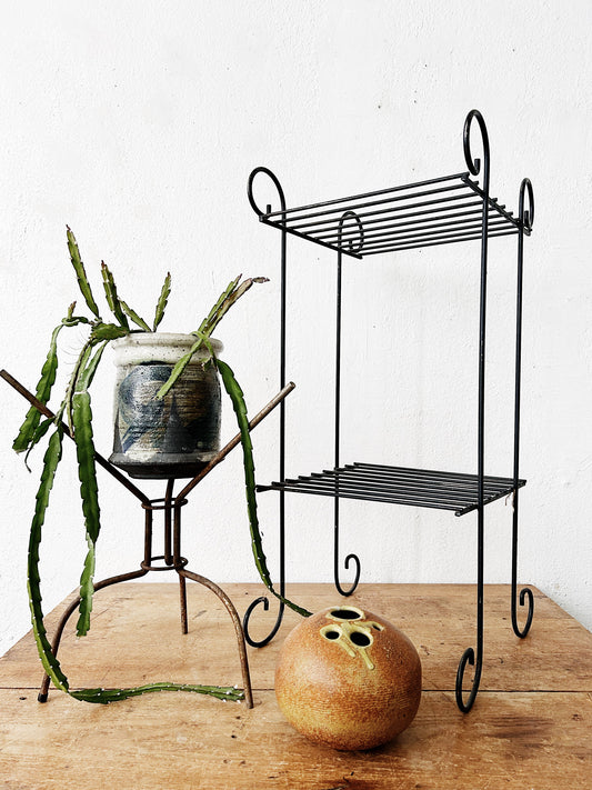 Mid Century Metal Plant Shelf