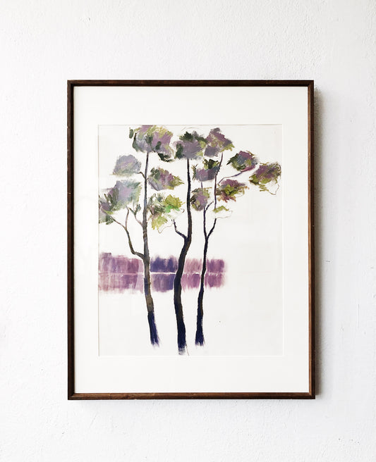 Vintage Original Oil Painting - Tree Series