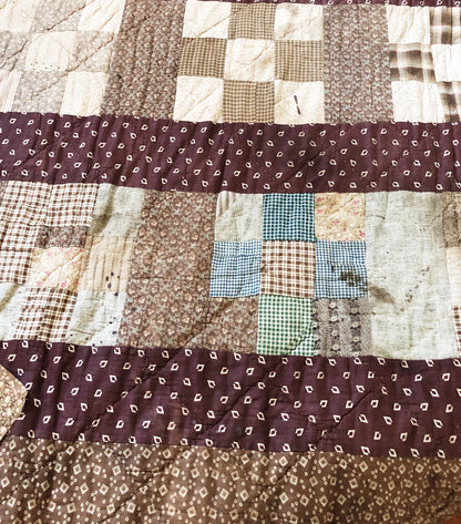 Antique Cotton Calico Quilt