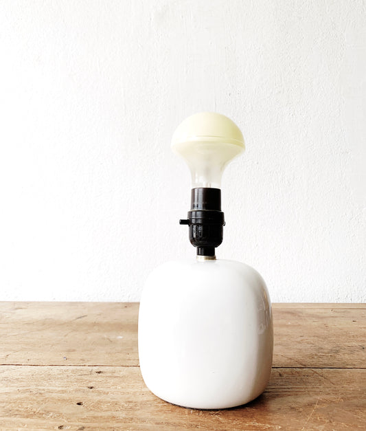 Petite Vintage White Ceramic Lamp