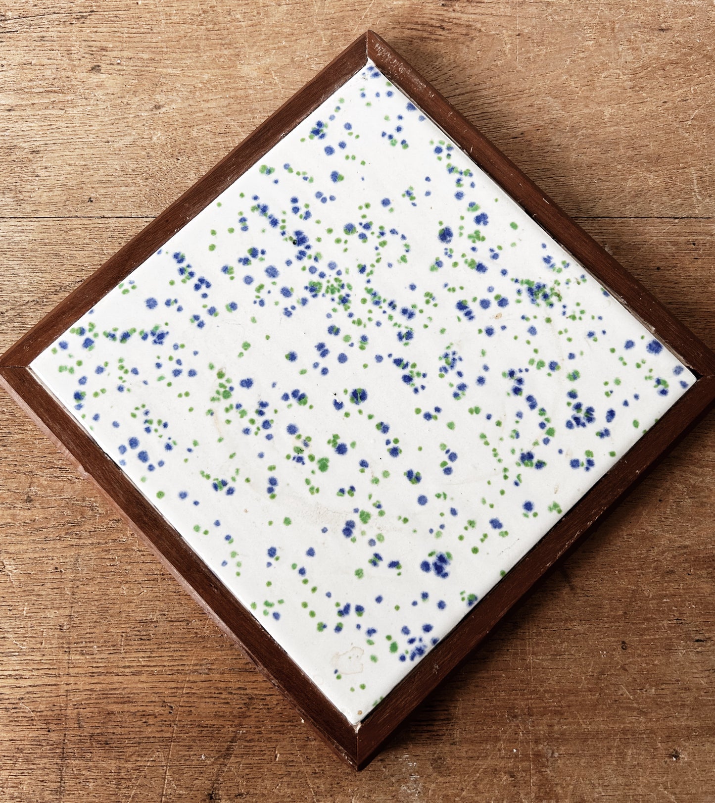 Mid Century Confetti Art Tile Trivet