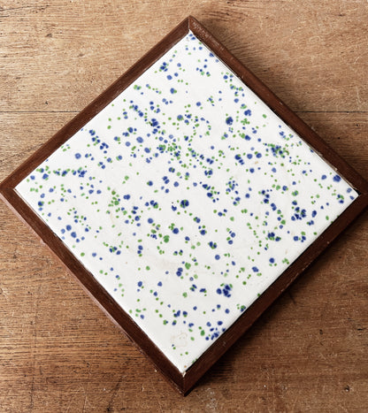 Mid Century Confetti Art Tile Trivet