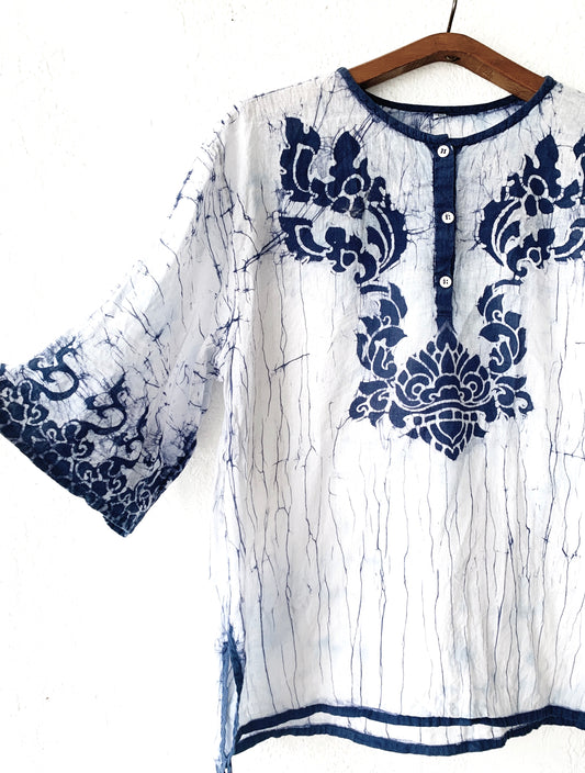 Lightweight Thai Cotton Batik Top