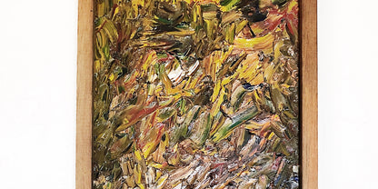 Wood Framed Abstract Oil Painting