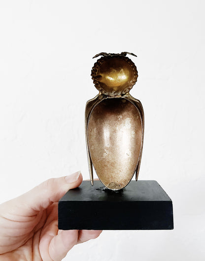 Brutalist Owl Sculpture