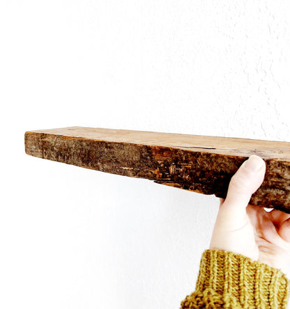 Long Handmade Live Edge Shelf