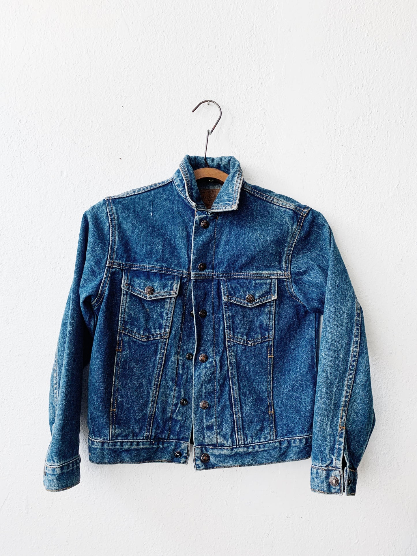 Denim Jacket with Large Harley Patch