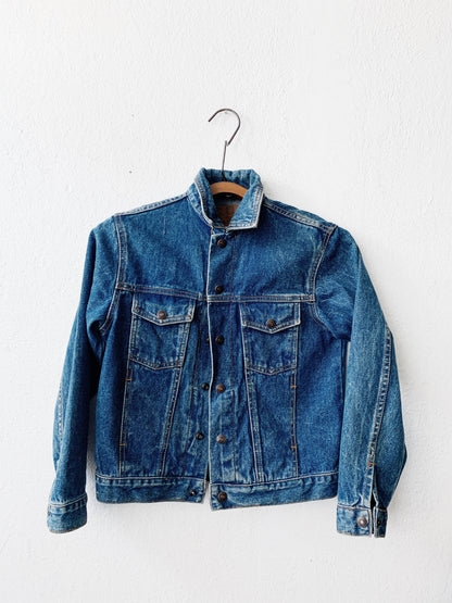 Denim Jacket with Large Harley Patch