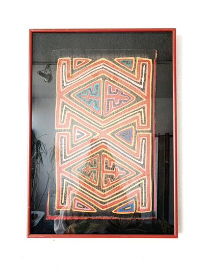 Antique Framed Mola Textile