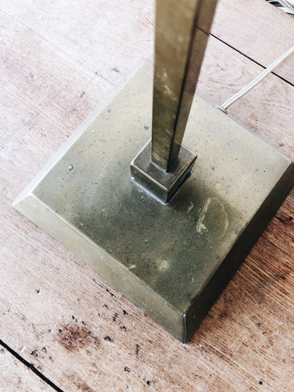 Vintage Modernist Solid Brass Lamp