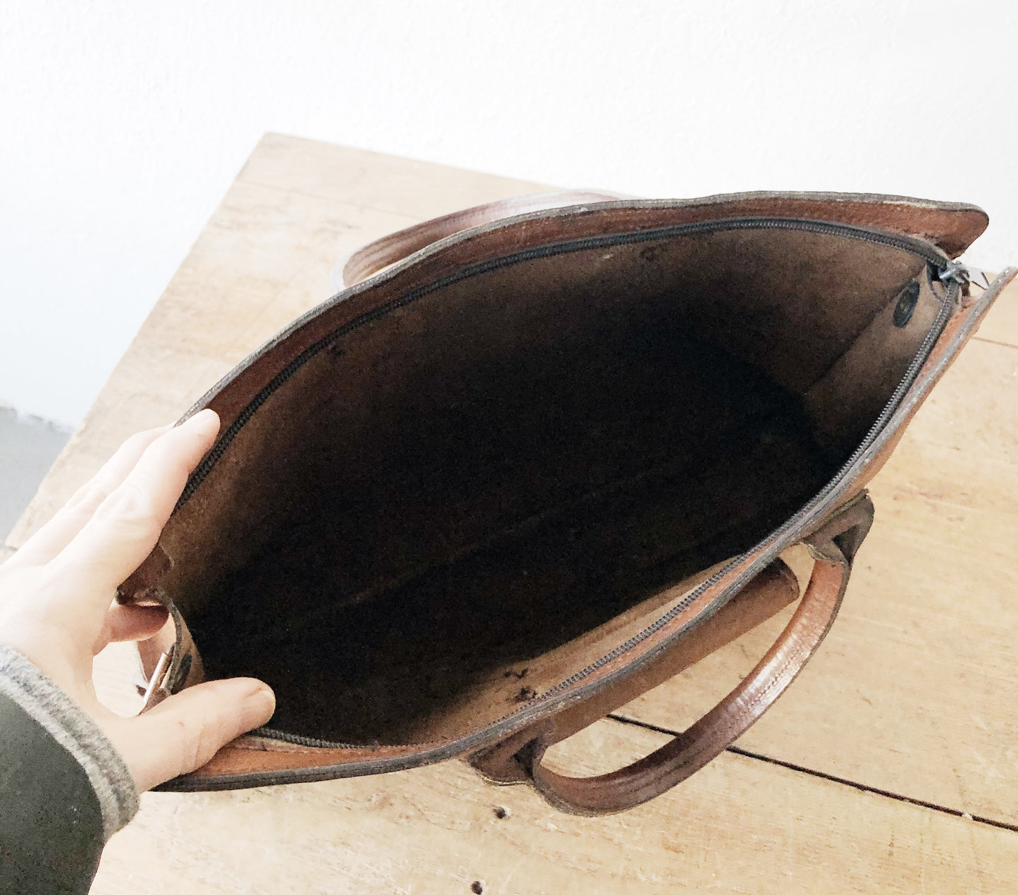 Vintage Leather Briefcase / Laptop Bag