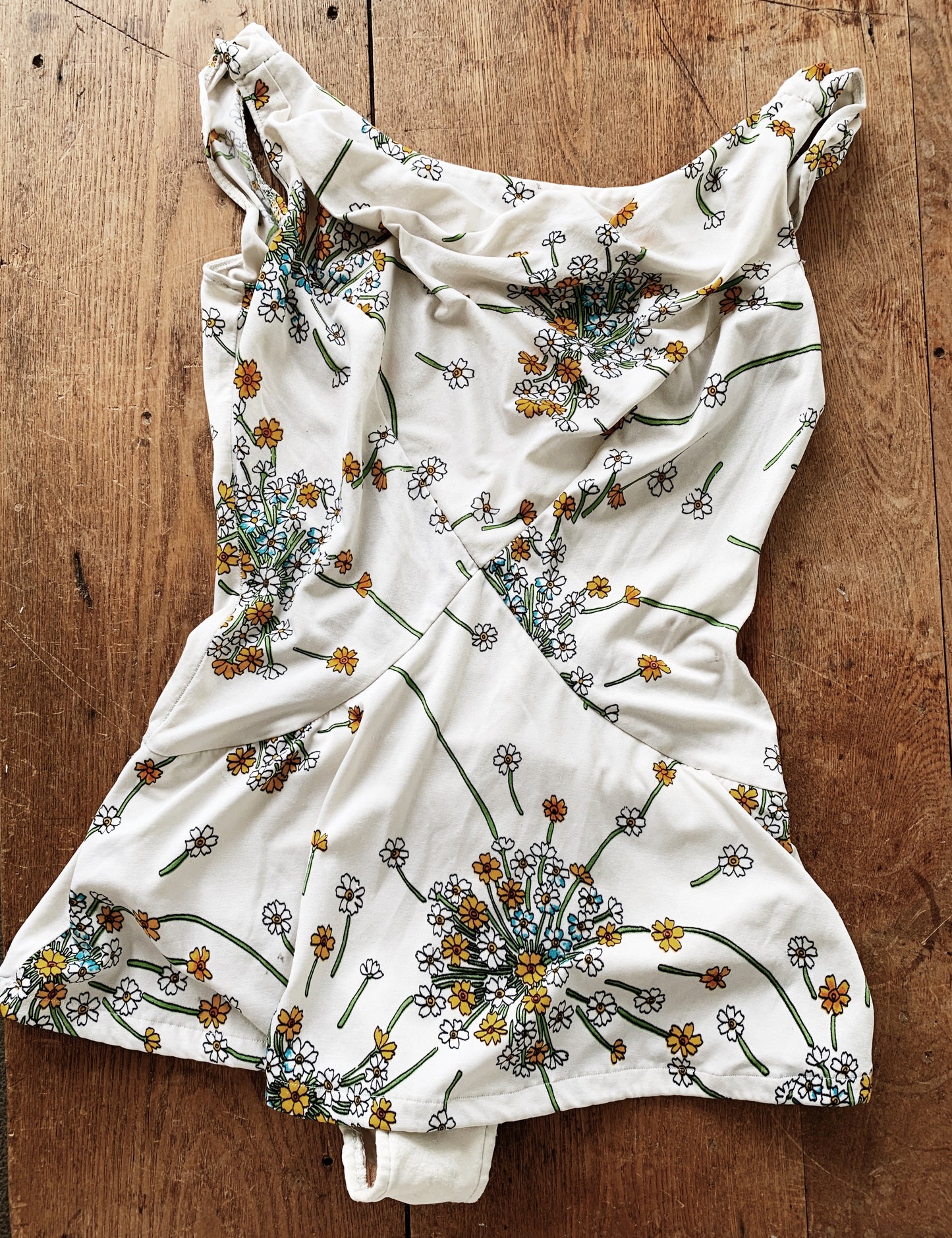 Vintage Floral One Piece Bathing Suit