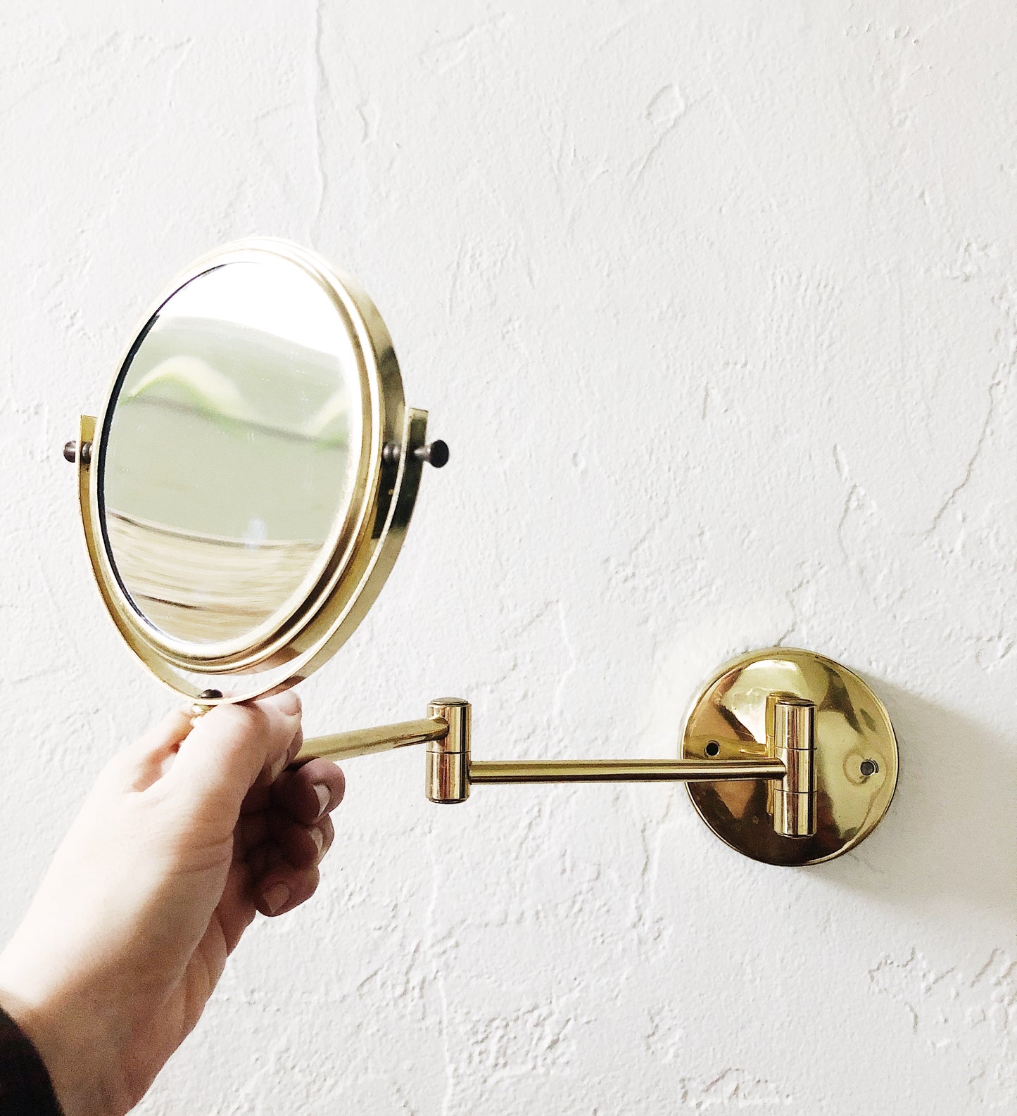 Vintage Brass Wall Mirror