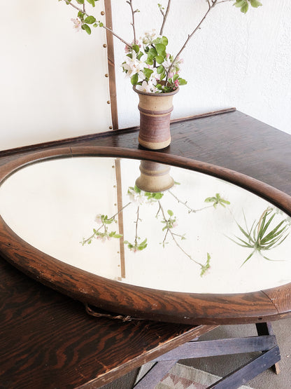 Antique Beveled Oval Mirror