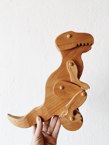 Vintage Handmade Wood T-Rex