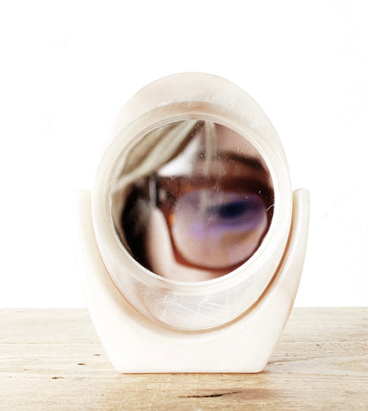 Vintage Blush Acrylic Vanity Mirror