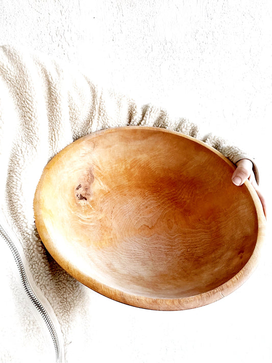 Large Primitive Dough Bowl and Server