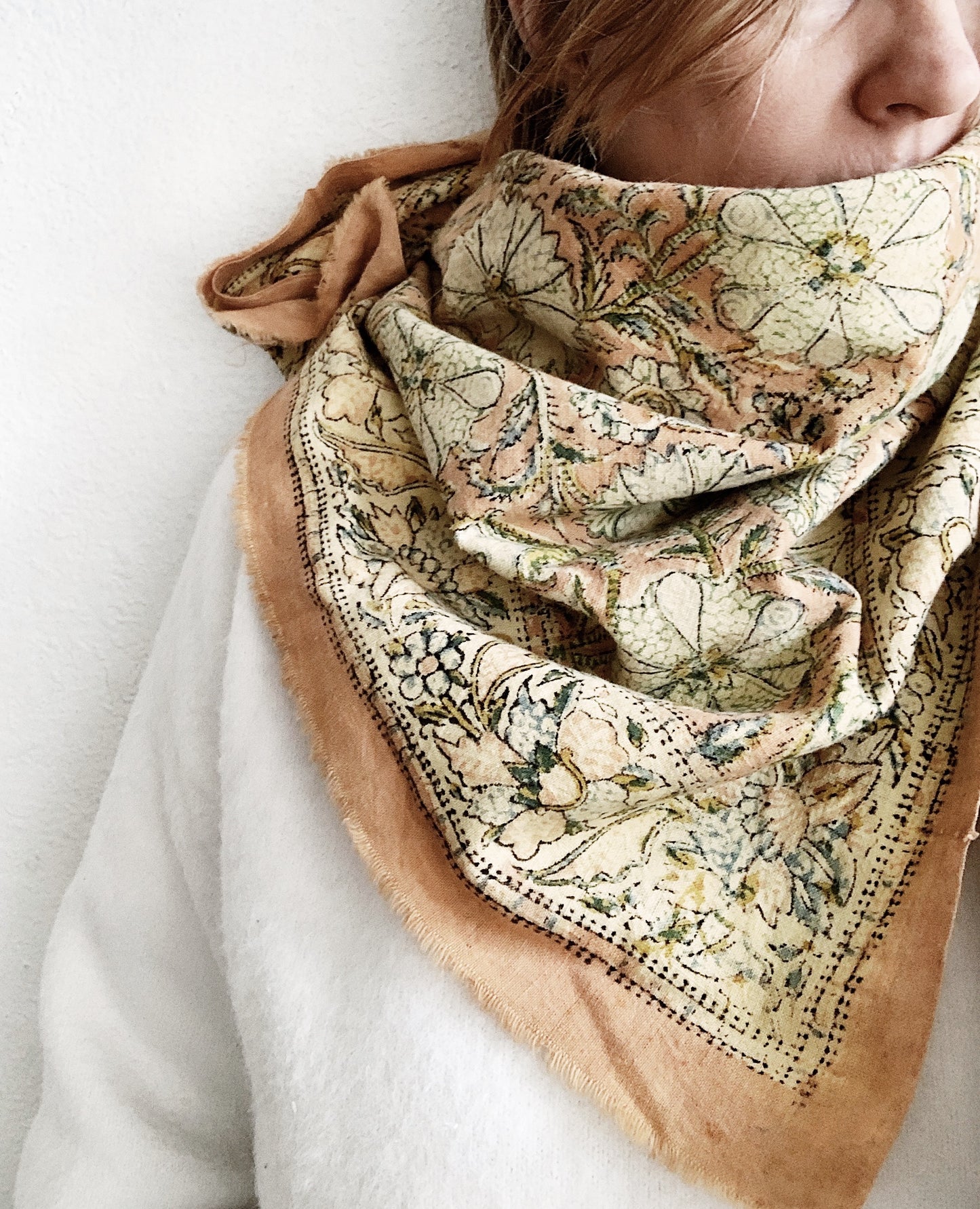 Vintage Cotton Tapestry Scarf