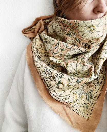 Vintage Cotton Tapestry Scarf