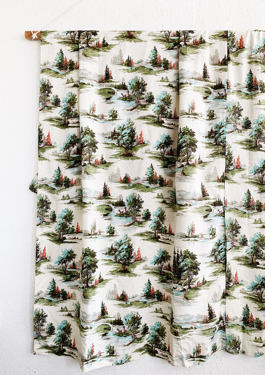 RESERVED Cheri Vintage Barkcloth Fabric