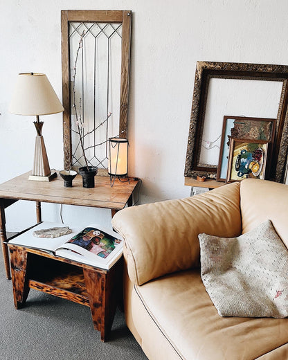 Vintage Italian Leather Loveseat