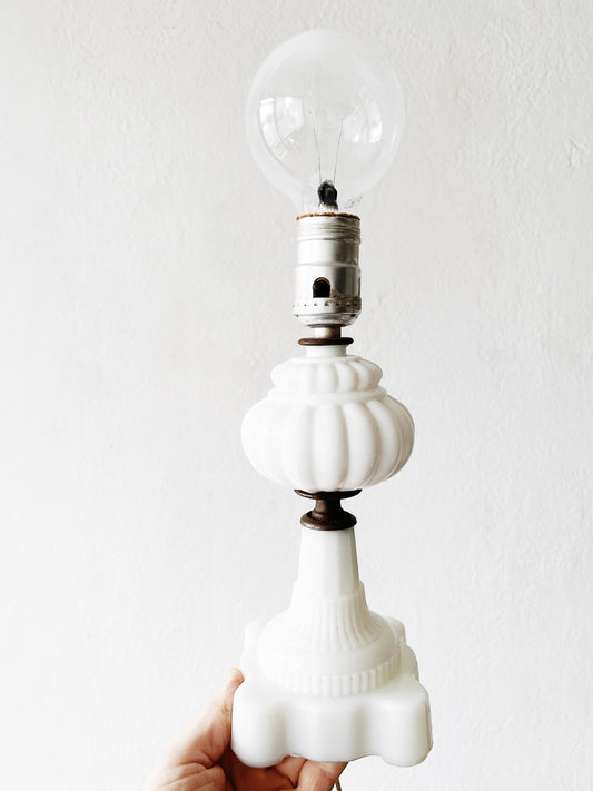 Vintage Milk Glass Lamp