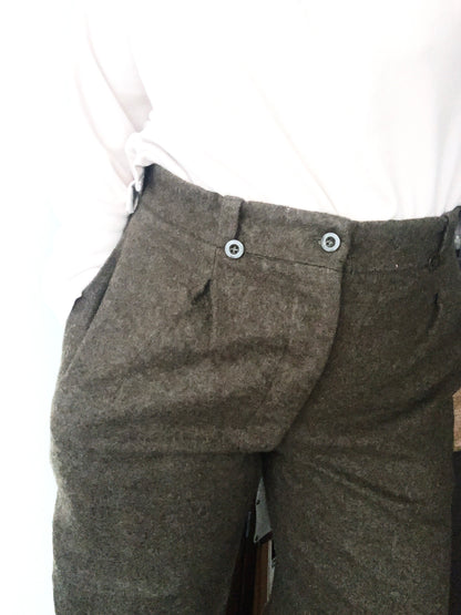 1960’s Button Fly Military Issue Wool Trousers