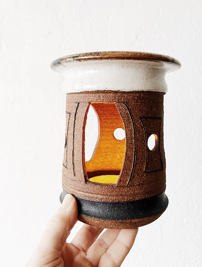 Vintage Stoneware Luminary