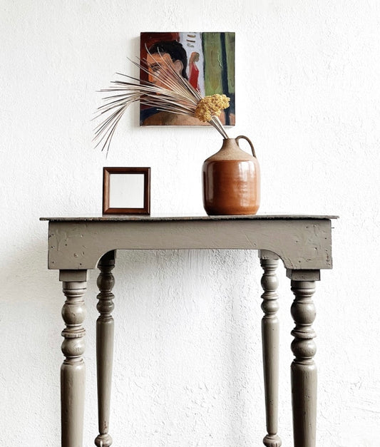 Antique Primitive Table on Wheels