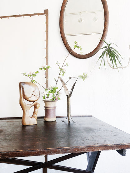 Antique Beveled Oval Mirror