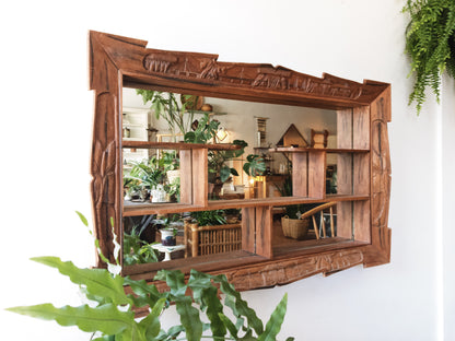 Vintage Carved Wood Mirror