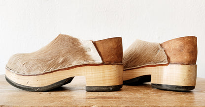 Vintage Multnomah Pony Hair Clogs