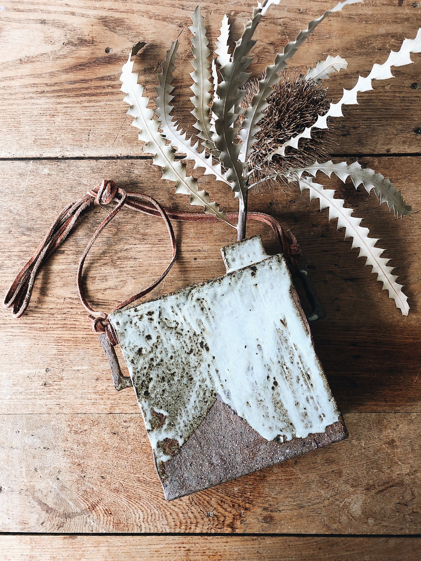 Hand Built Ceramic Hanging Vase