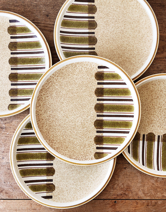 Vintage Stoneware Plate Set